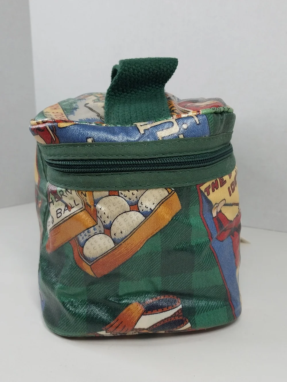 Vtg Nordic House Designs Country Club Golf Toiletry Cosmetic Make-Up Travel Case